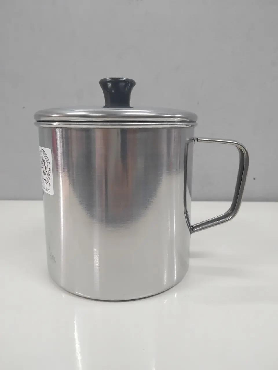 Kole Stainless Steel Bertudung Cawan Keluli Tahan Karat / Kole Besi Coffee Mug Cup With Lid - 13CM