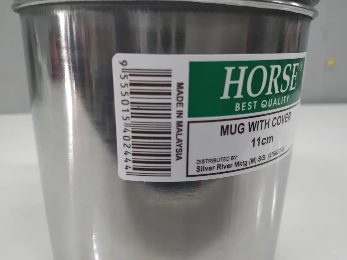 Kole Stainless Steel Bertudung Cawan Keluli Tahan Karat / Kole Besi Coffee Mug Cup With Lid - 11Cm
