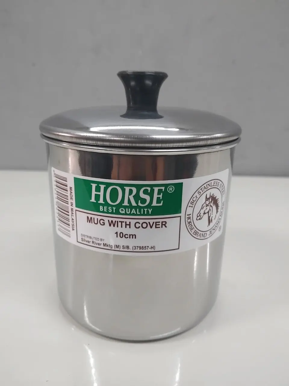 Kole Stainless Steel Bertudung Cawan Keluli Tahan Karat / Kole Besi Coffee Mug Cup With Lid - 10CM